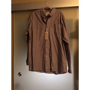 Red Head Mens Button Down Shirt Red Plaid Flannel Long Sleeve Pockets Size 2XLT